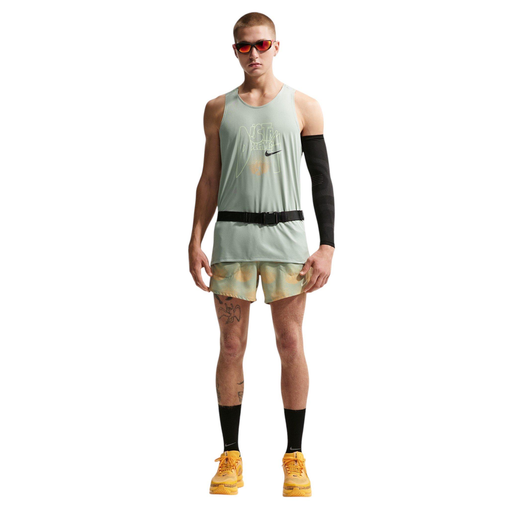 Nike Men's Stride Dri-FIT ADV Running Tank Top - Light Green - LIGHT GREEN